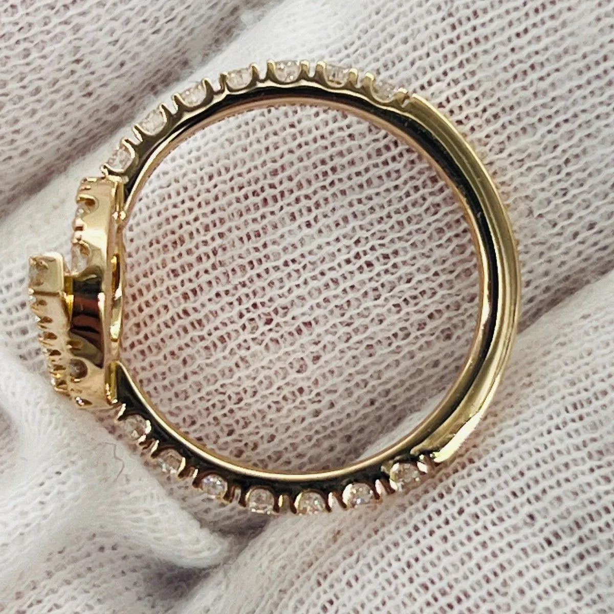 HERMES Finesse Diamond Ring 750 PG Pink Gold D0.83 Approx. Size 10