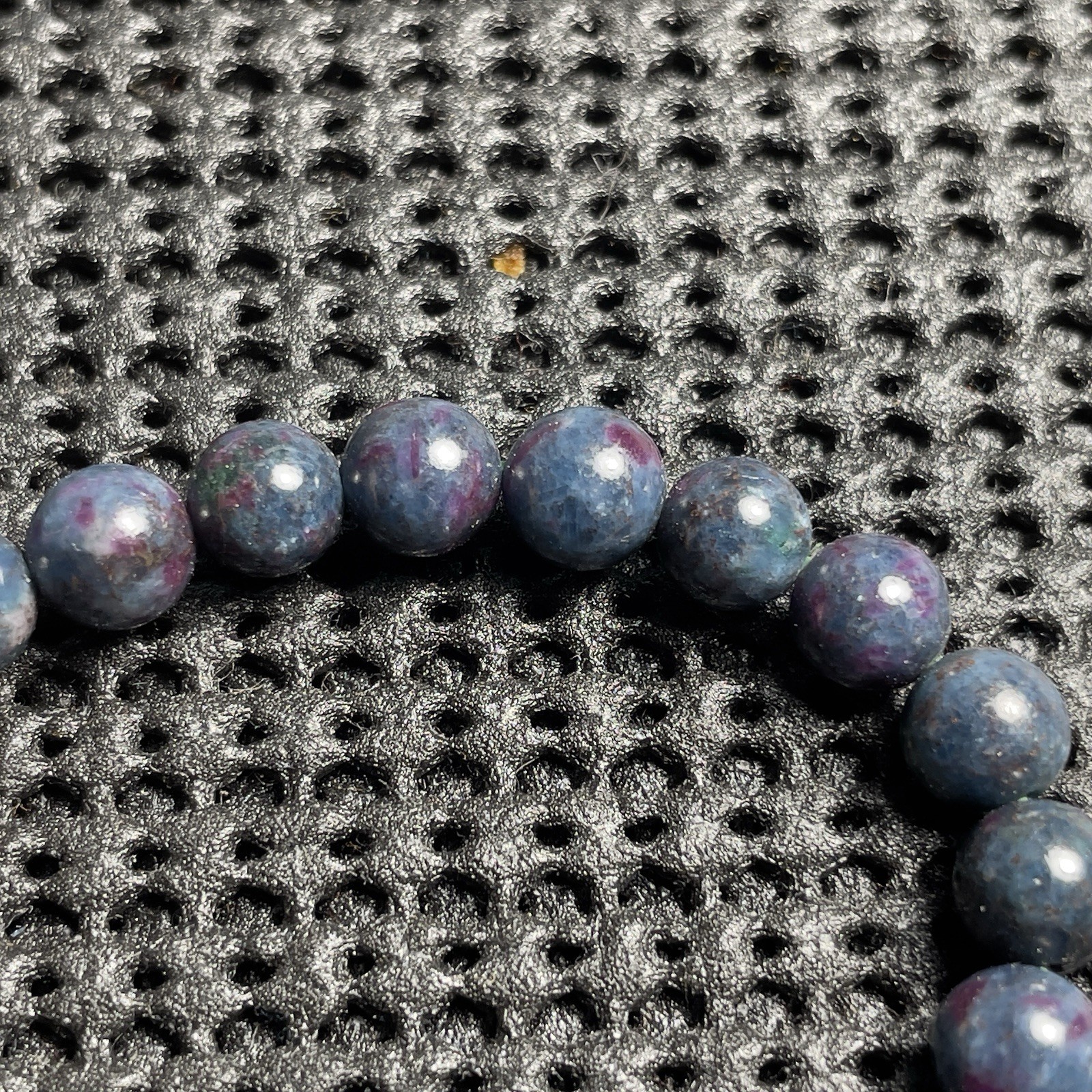 7.5mm Rare Natural Ruby Kyanite Bracelet Crystal Gemstone AAA Quality Gift