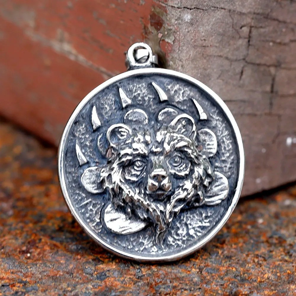 Viking Bear Necklace Stainless Steel Necklace
