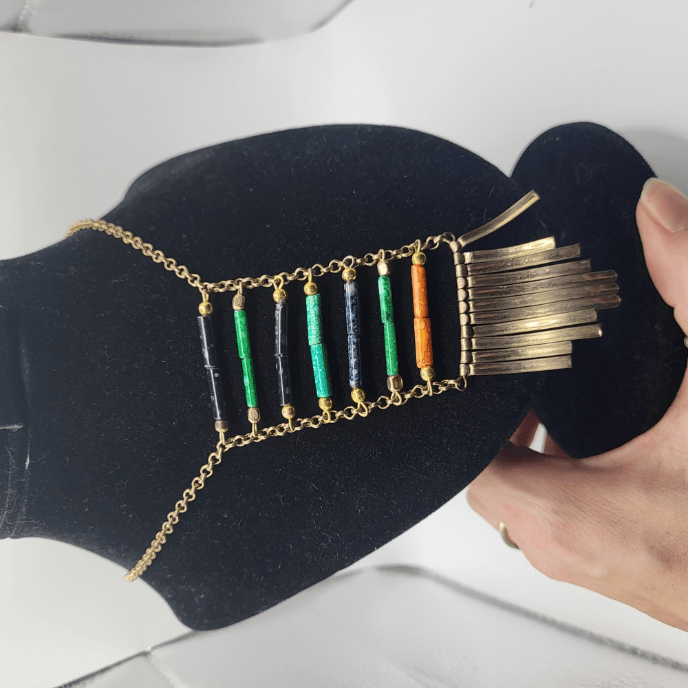 Multicolor Beaded Chain Necklace