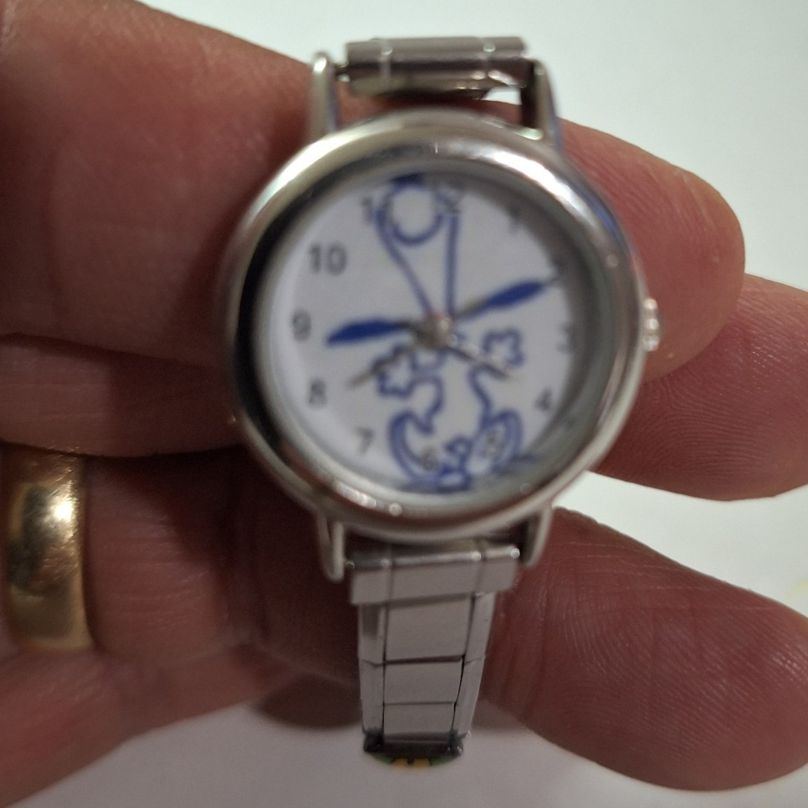 Snoopy Enamil Charms Casa D’Oro Watch Uberry Stainless Works New Battery Vintage