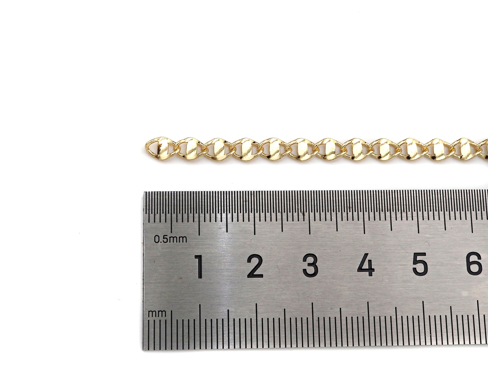 1 Yard 14K Gold filled Anchor Mariner Chain, 4x7mm Flat Mariner Link Chain, Neck
