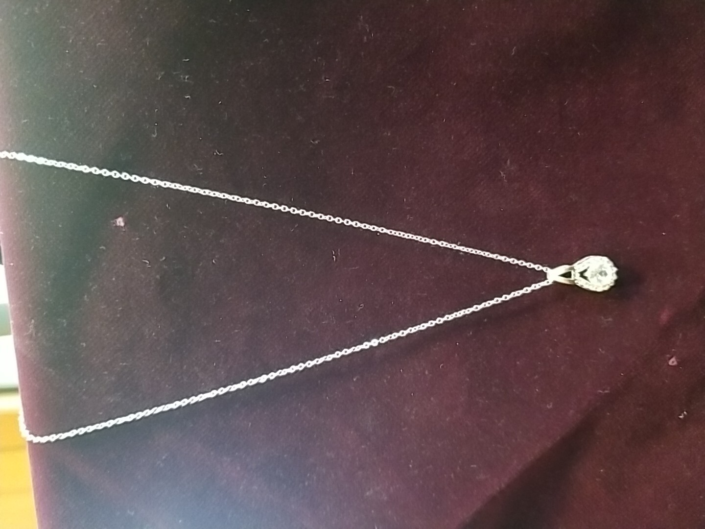 18″ W/2.5″ Extender Rhinestone Necklace Unmarked
