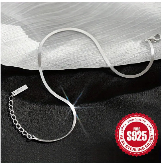 NEW WOMEN’S STERLING SILVER 925 ANKLE BRACELET HERRINGBONE STYLE 8.75″-10.75″