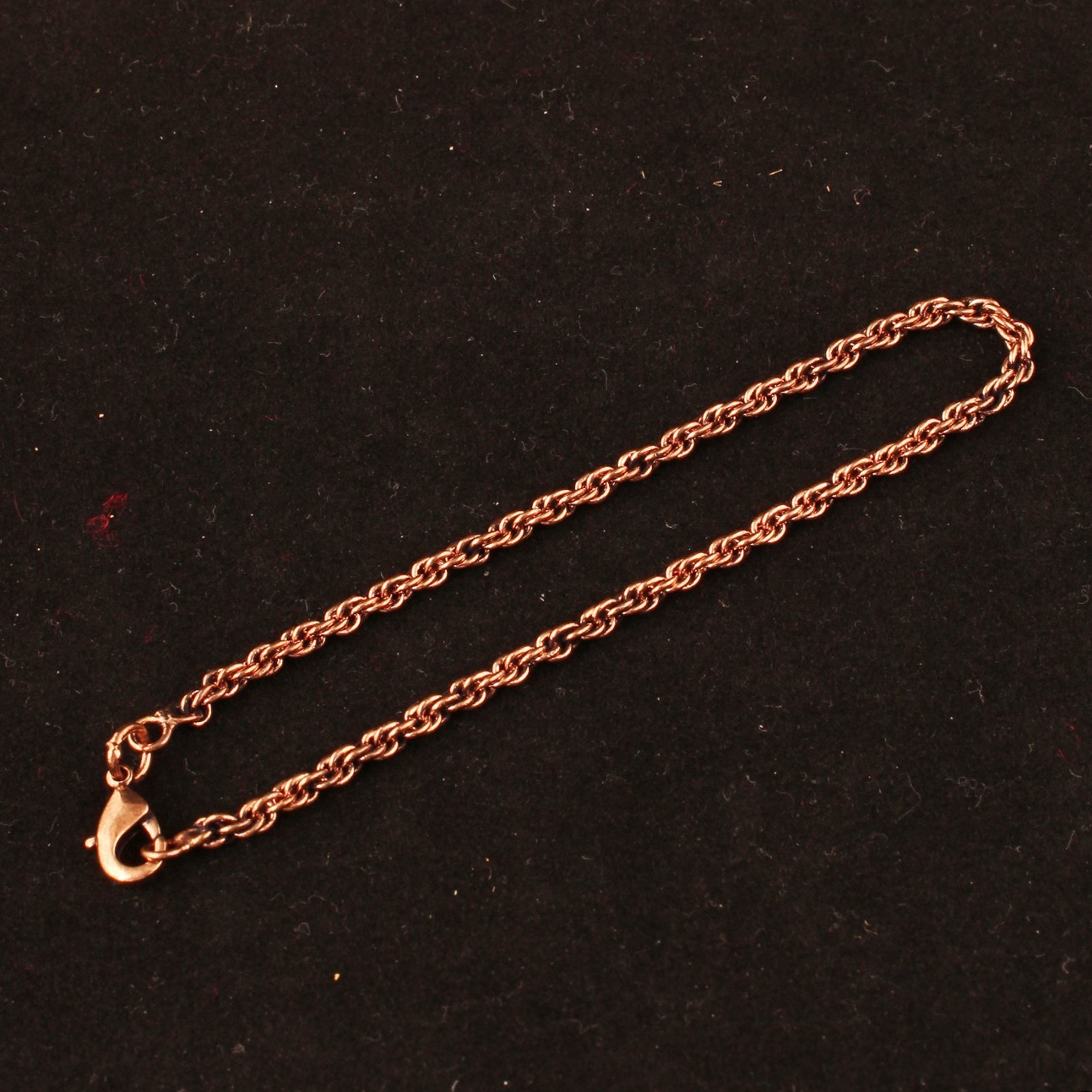 Oxidized Copper Rope Chain Bracelet,100% Copper, Solid Bracelet Thickness 3mm