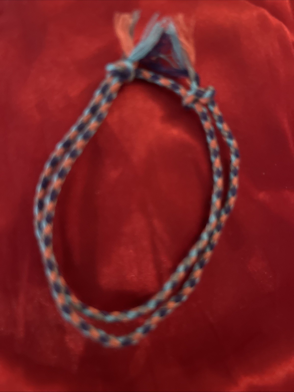 NEW BOHO BRAID THREAD FRIENDSHIP BRACELET ADJUSTABLE KNOT PURPLE PEACH AQUA NIP