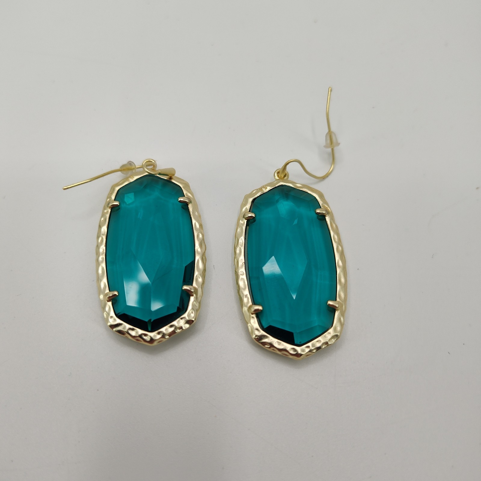 Kendra Scott Dangle Drop Earrings In Blue Illusion/Gold w/ Original Branded Bag