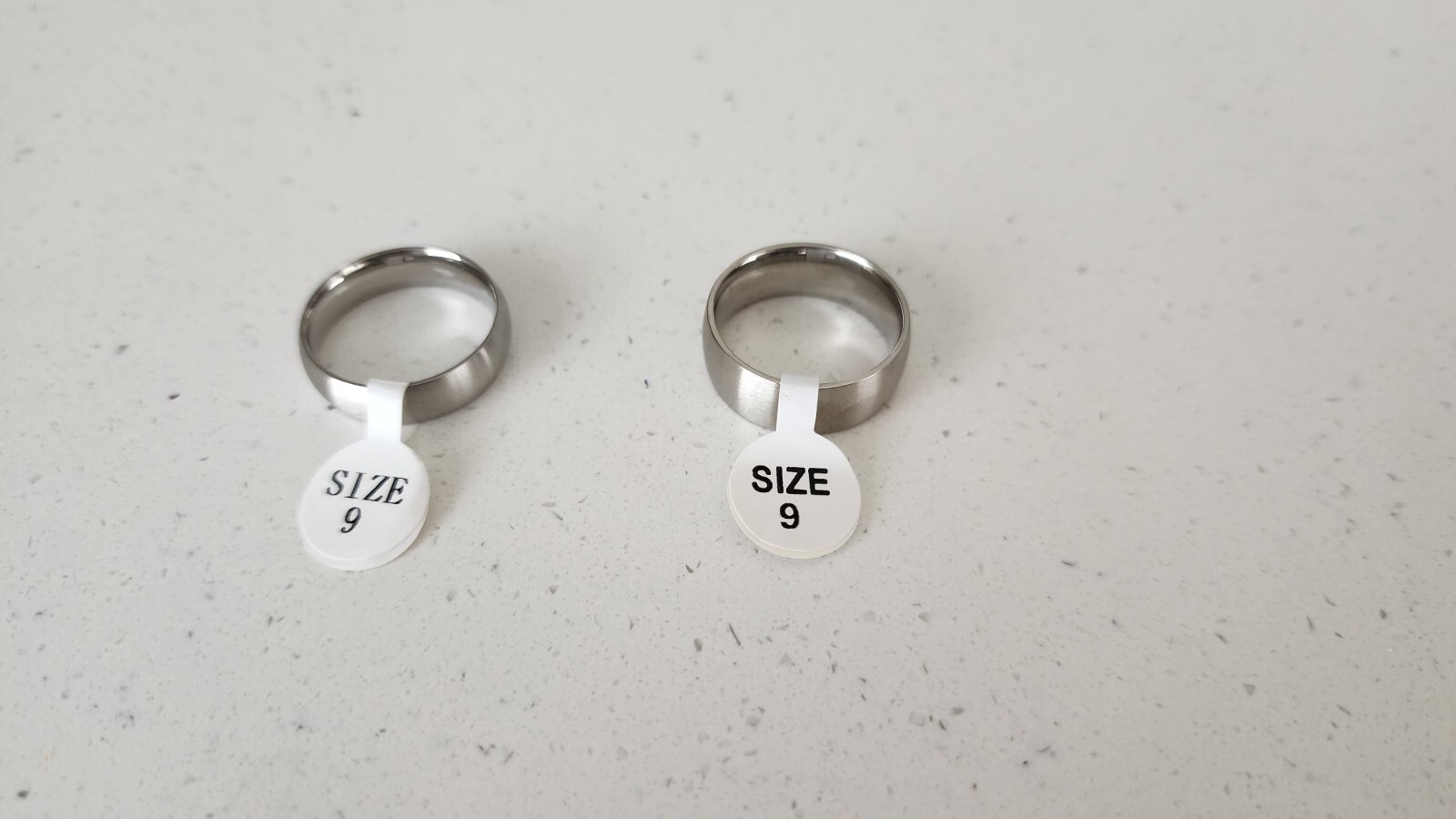 Unisex Women Men Brushed Stainless Steel Rings Lot Jewelry 6 and 8 mm wide