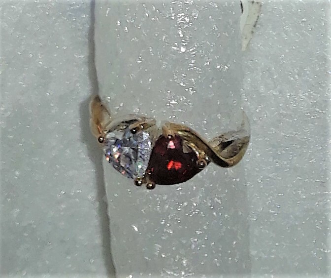 Brand New Beautiful Forever Love Two Hearts CZ Ring – Size 7