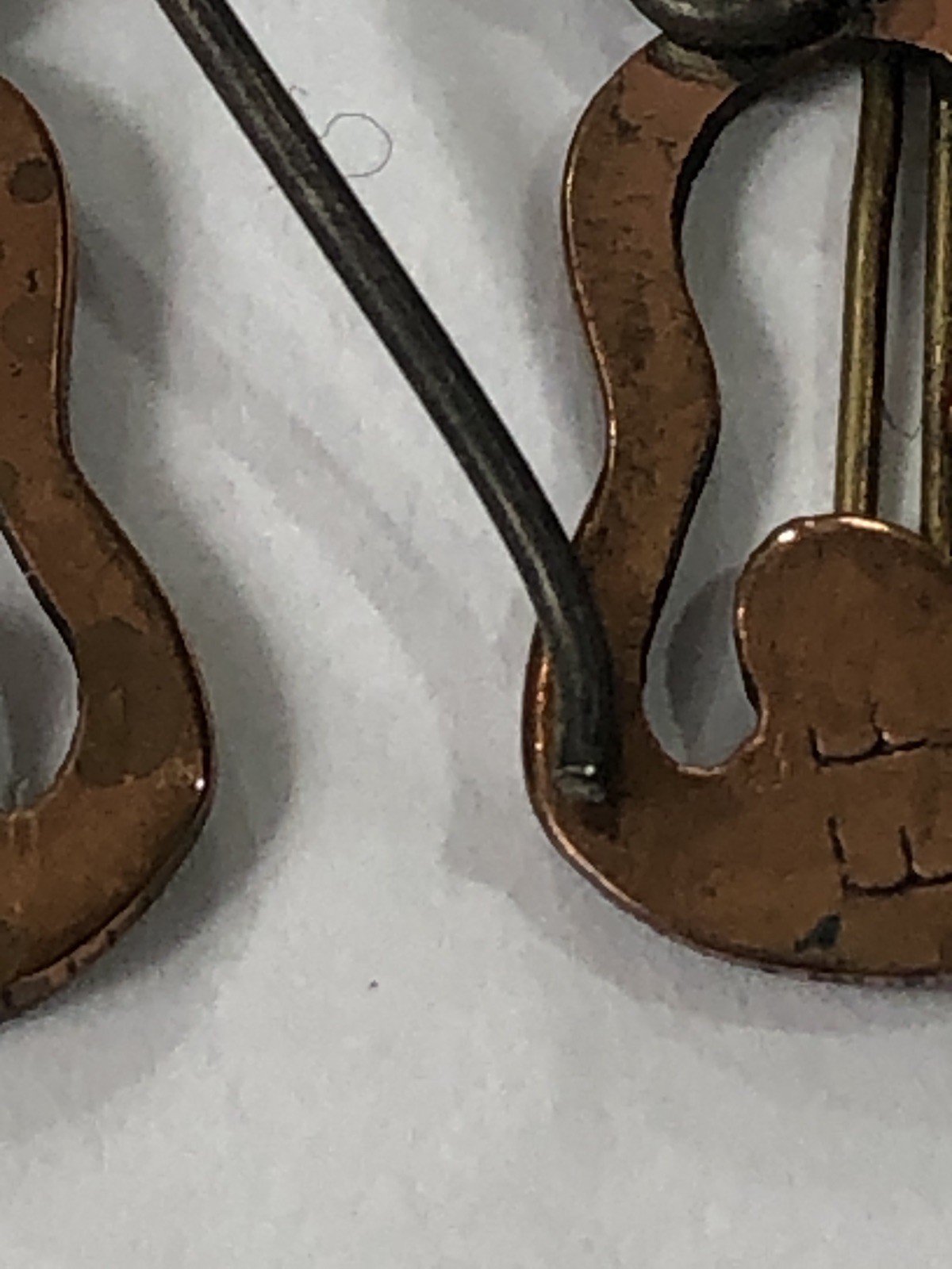 Guitar Earrings Dangle Copper Artisan – .75 inch