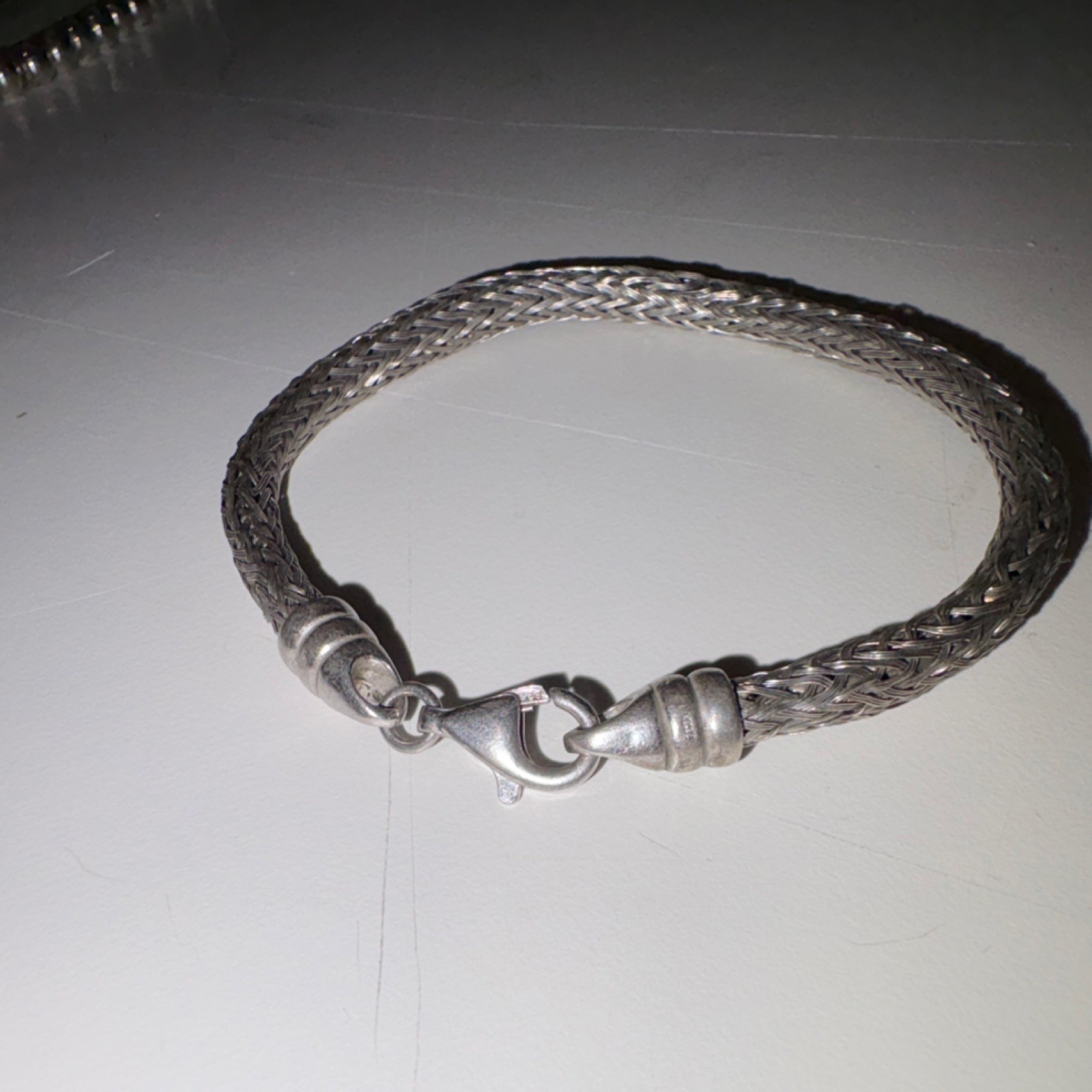 Sterling Silver (.925) Vintage Italian Bracelet – Spiga/Wheat Chain