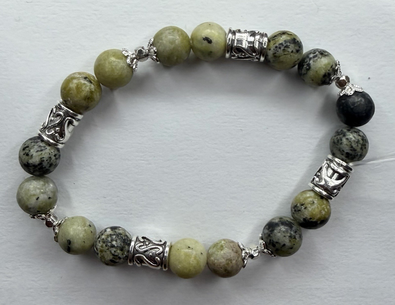 Serpentine Crystal Bead Bracelet