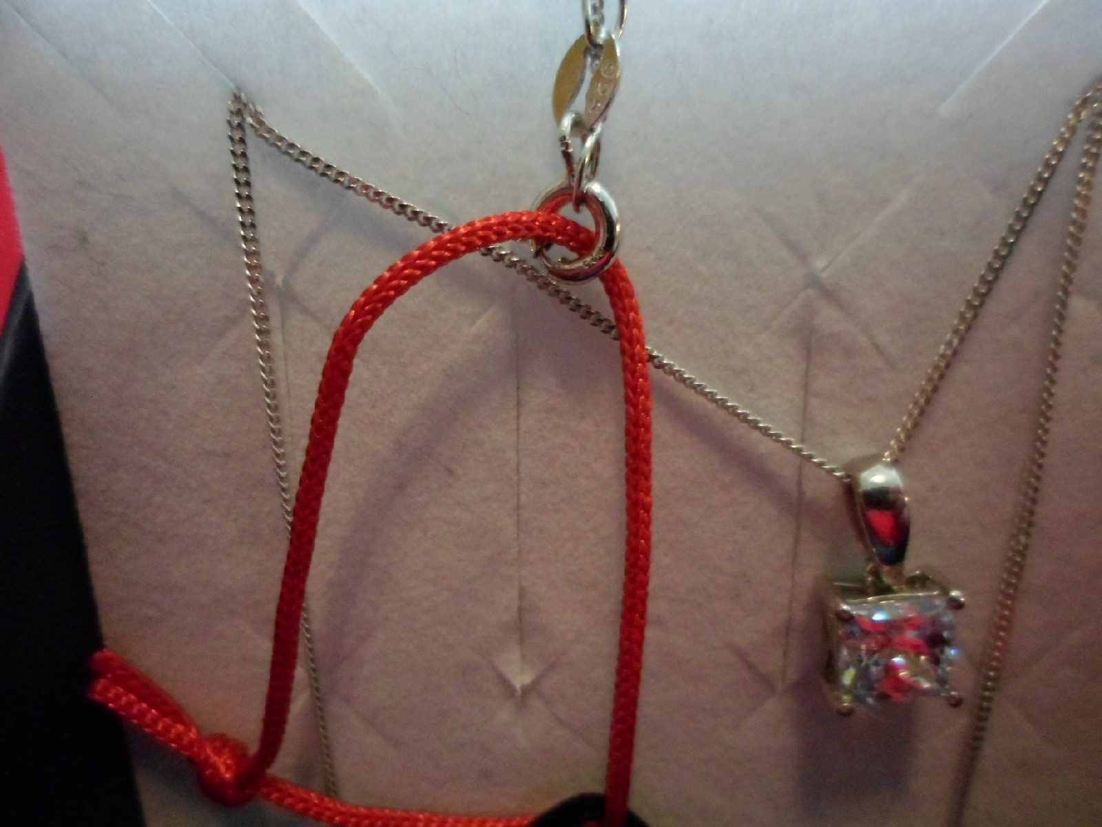 Swarovski Zirconia Square Solitaire Pendant in 925 Sterling w/20″ Chain-1.00 CTW