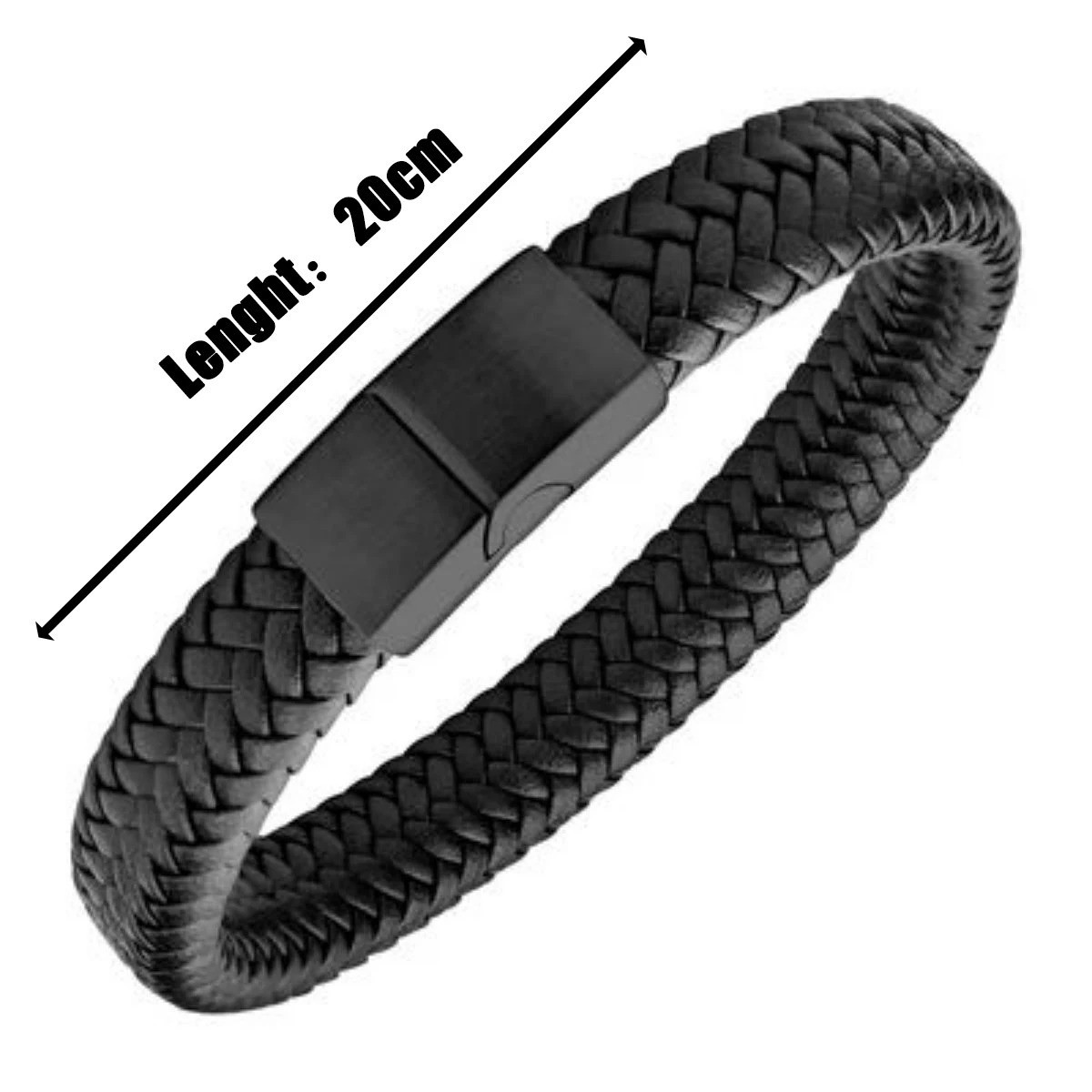Retro Men Leather Open Bracelet Bangle Simple Woven Hand Rope Outdoor Sport Gift