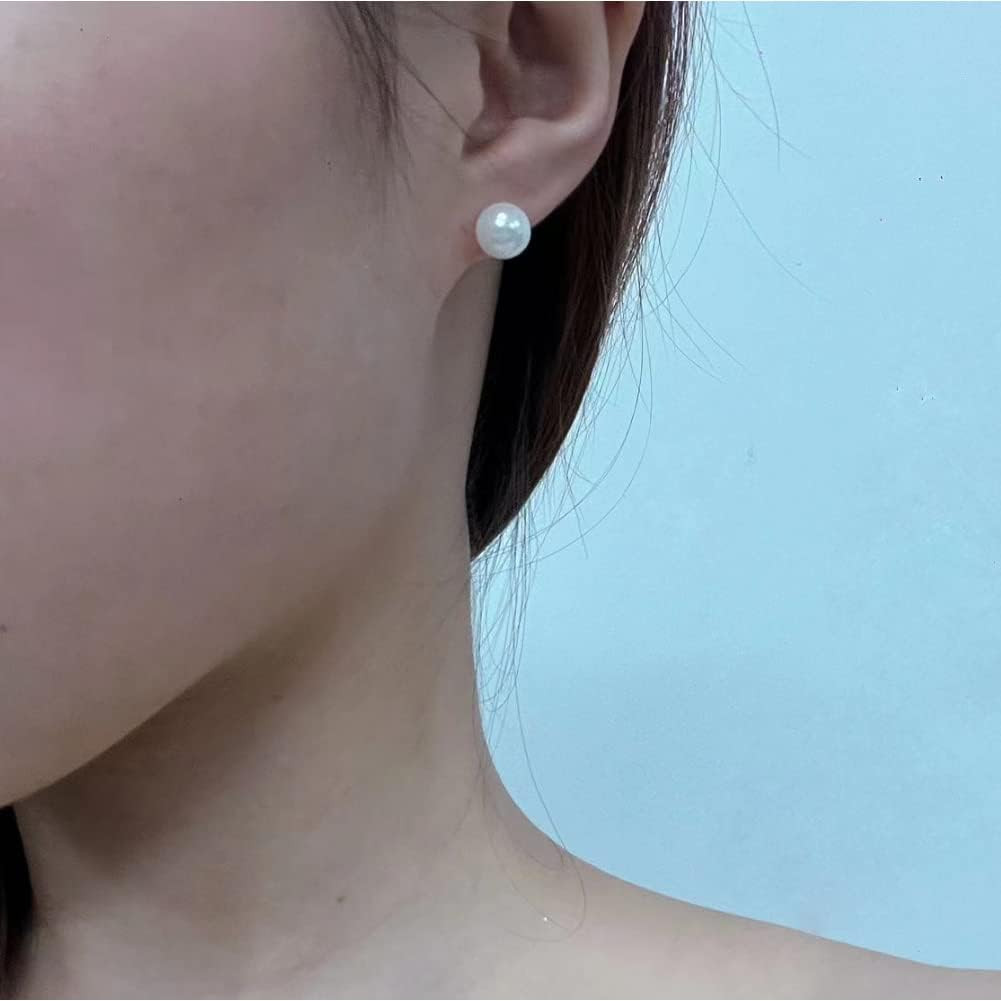 White 8Mm Faux Hand Knotted Glass Imitation Pearls Necklace Earring Jewelry 3 Se