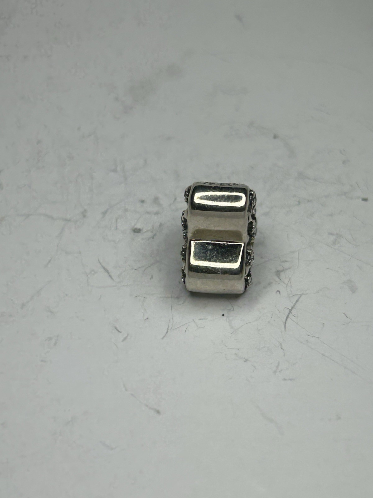 PANDORA Silver-Tone Heart of Winter Snowflake Charm Signed S925 ALE