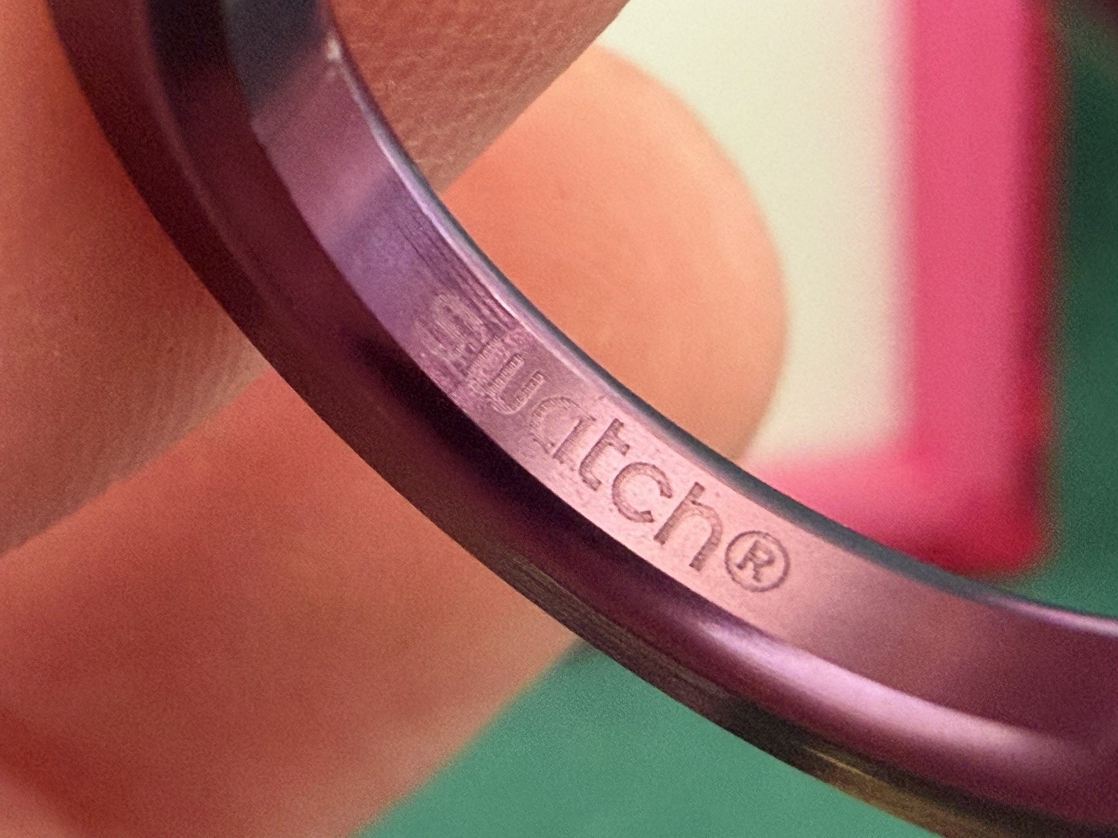 Swatch Bijoux Deluxe Trio Merry Red Ring Size US 5 (purple, gold, pink)