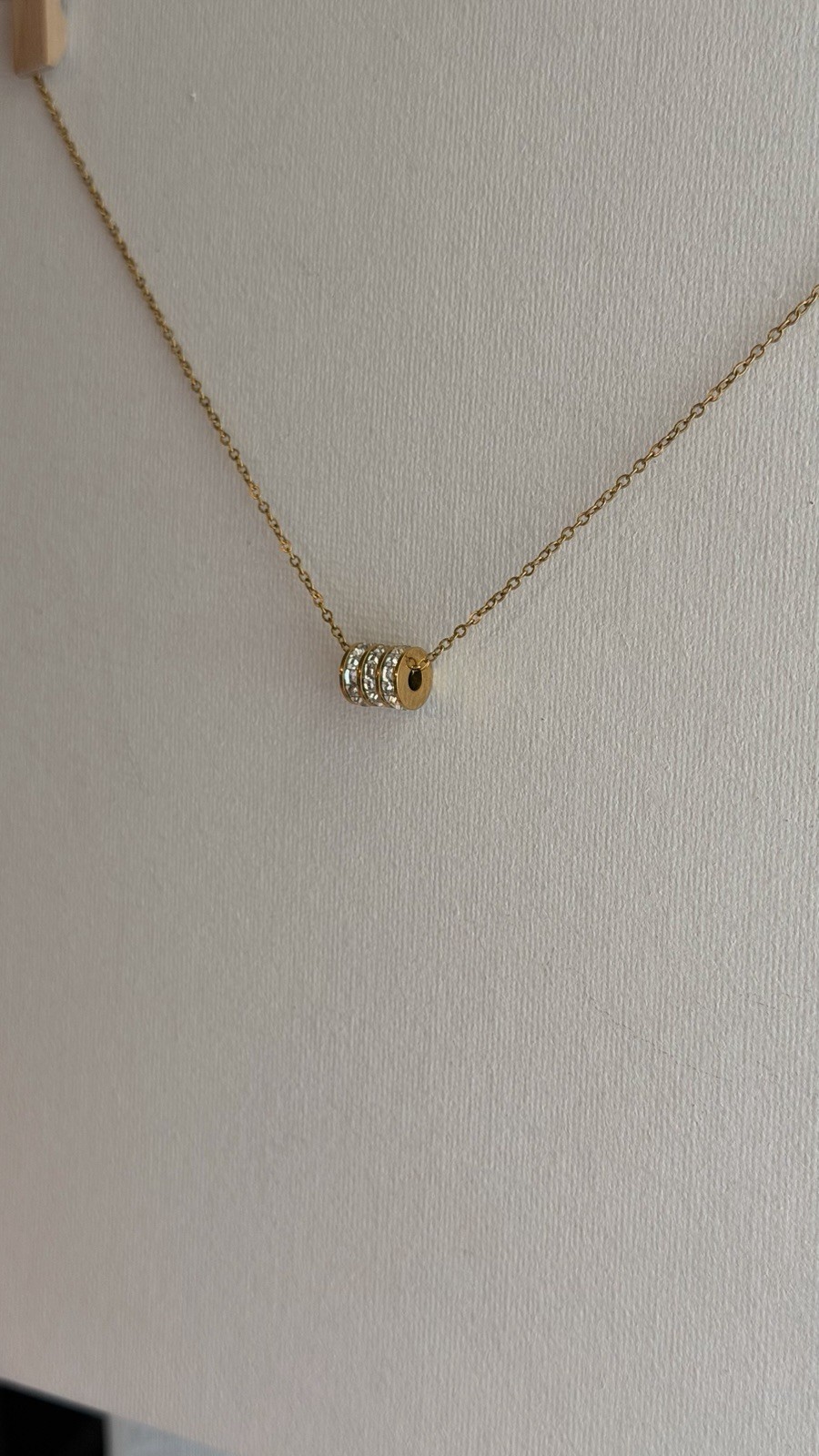 Elegant Crystal Barrel Pendant Necklace CZ Stone