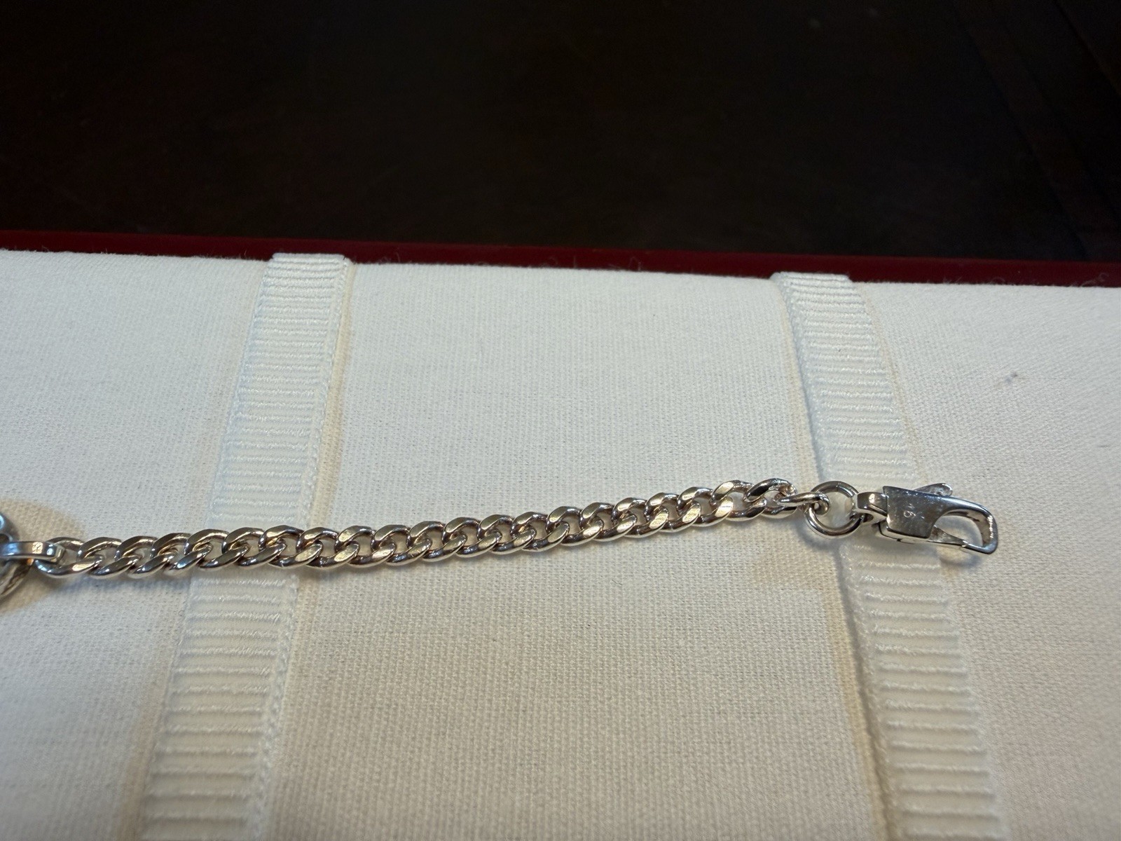 New Authentic Gucci Logo Silver 925 Bracelet 6 Inches
