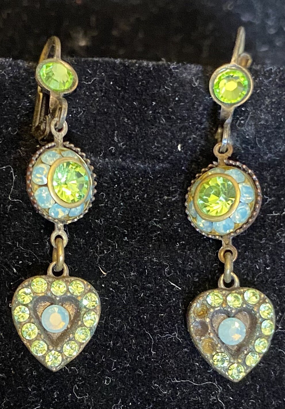 LOT Designer Costume Jewelry Earrings 8 Pair Swarovski Crystal Gems Dangly Drops