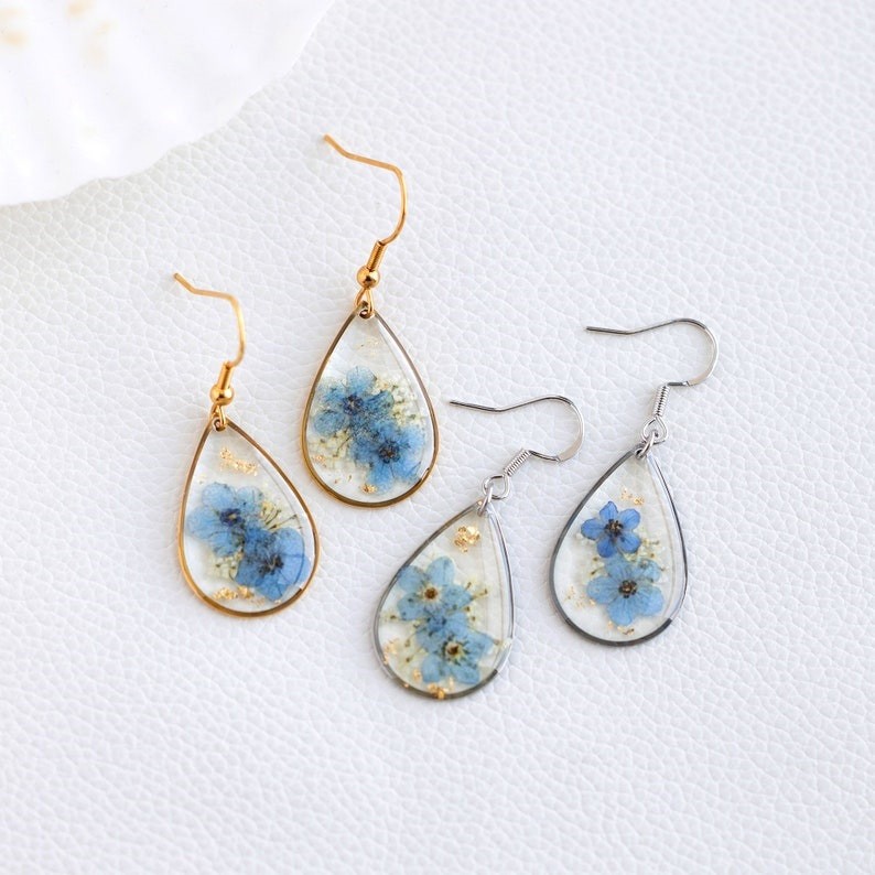 Earrings for Women, Handmade Resin Earrings, Dangle Drop Earrings, Birthday Gift