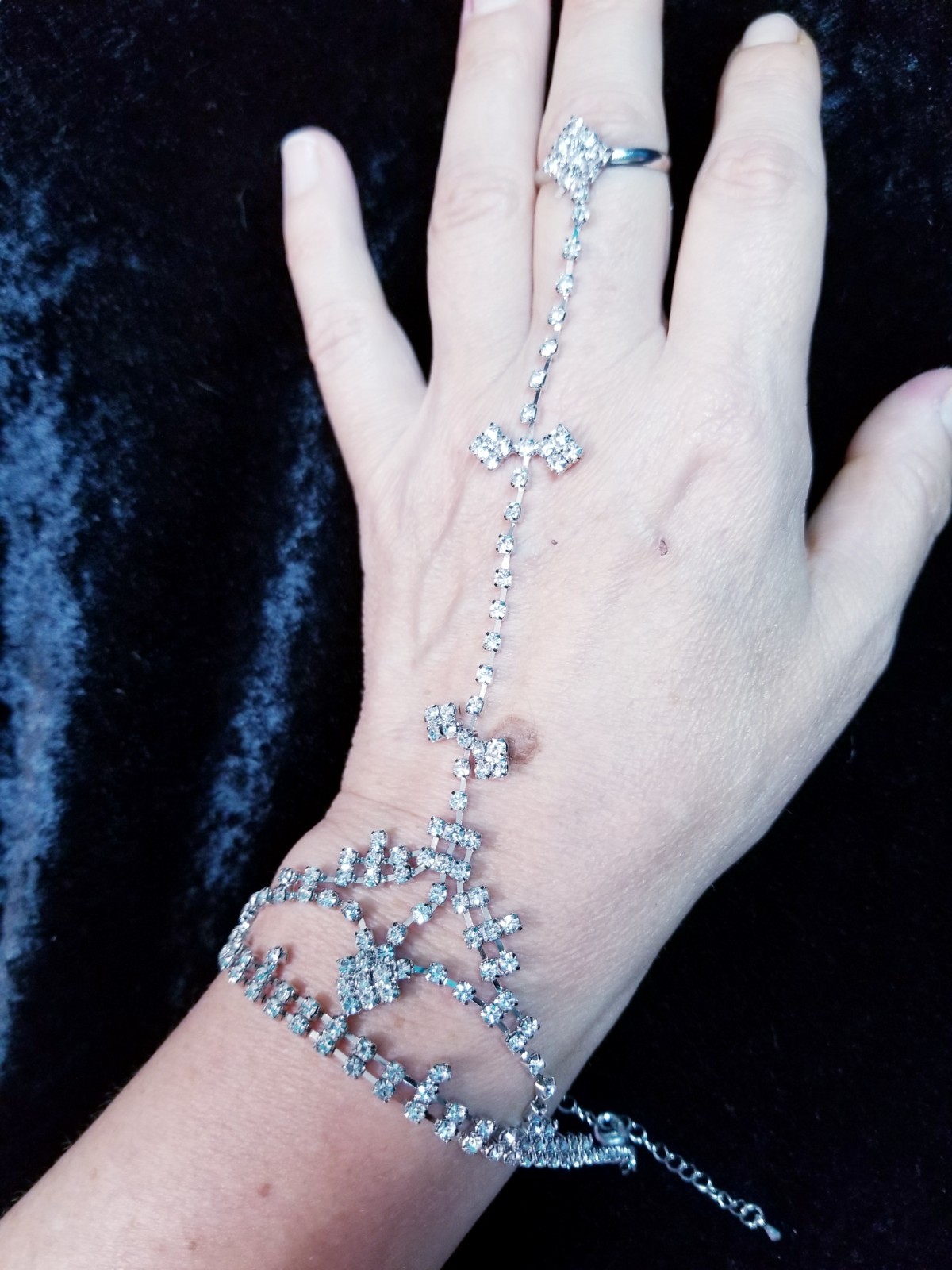 Slave Harems Barefoot Anklet Rhinestone Austrian Crystal Pageant Prom Drag 1x