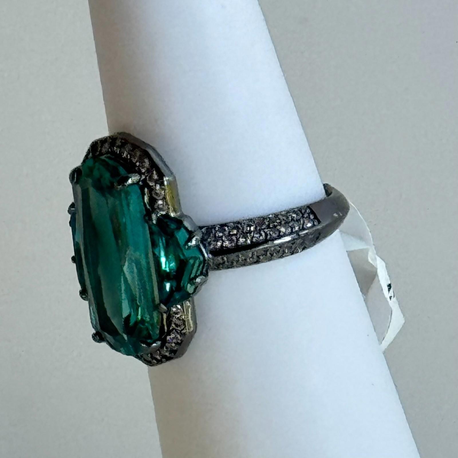 Bomb Party Sirens Ring Sz 7 RG63402 “The Ocean’s Vow” Paraiba Tourmaline on Hema