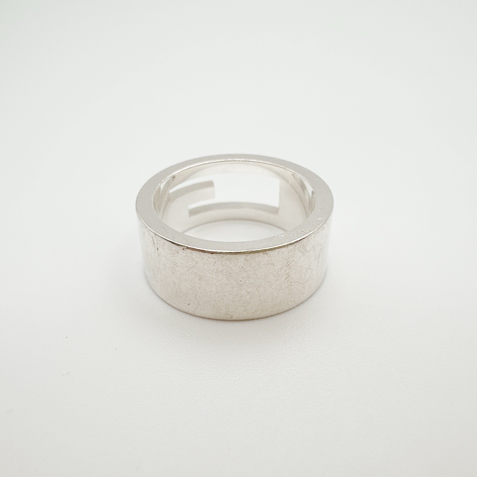 GUCCI Branded G Ring Silver SV 925 Size Marked 11 Fits JP 10.5 US 5.75 EU 50.5