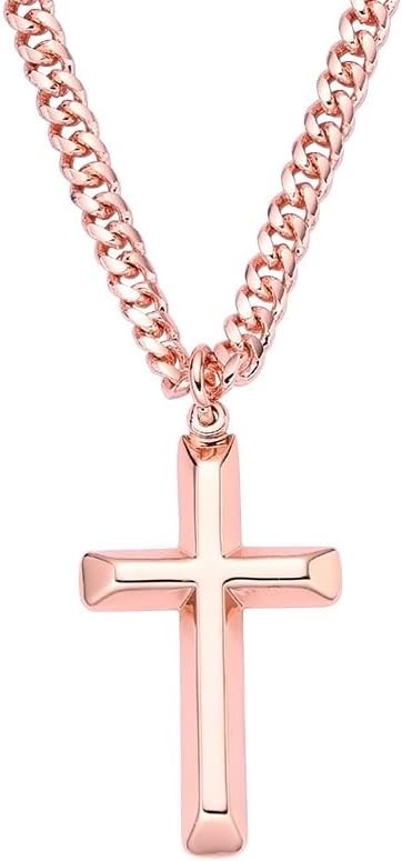 Heavenly Metals Copper Cross Necklace for Men & Boys – 99.9% Pure Copper 18 inc