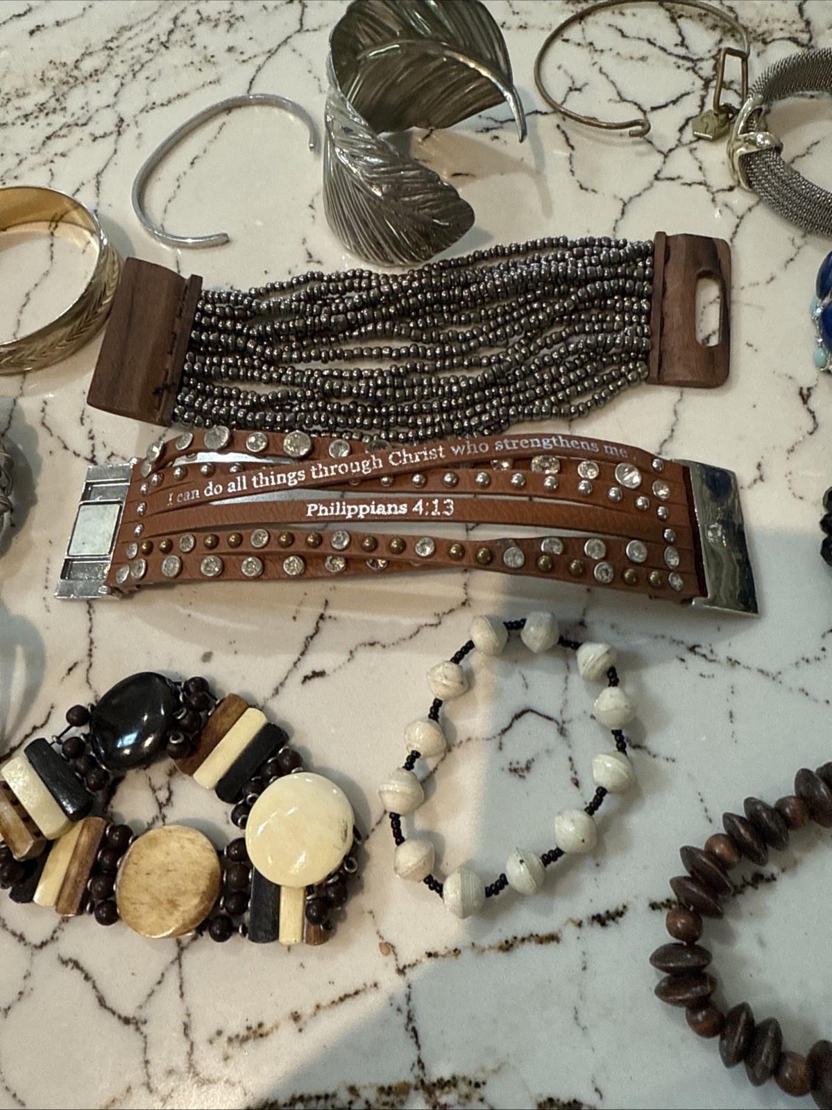 Fashion Bracelets/Jewelry Lot Of 14 Wear Or Re Sell Mixed Materials