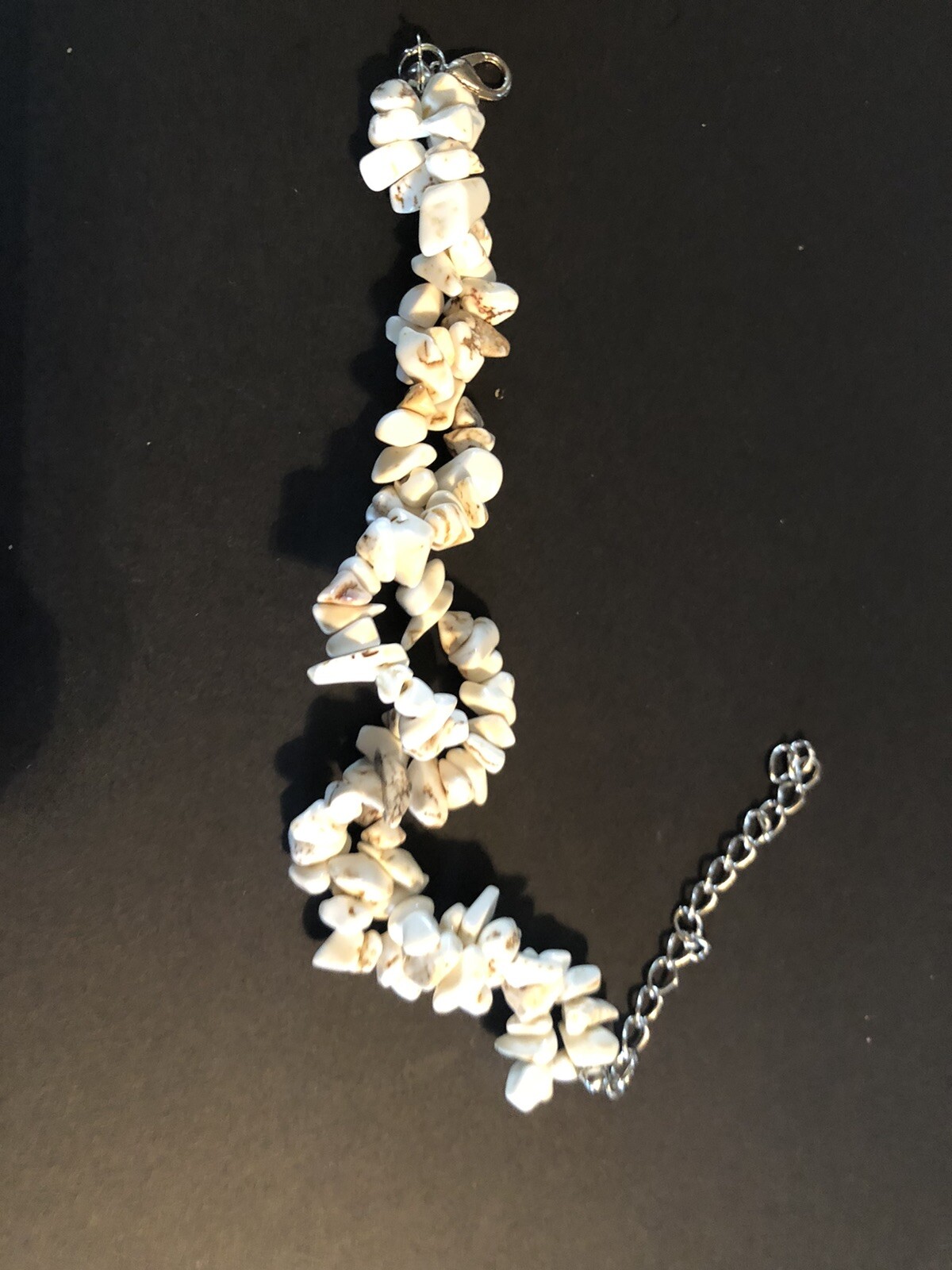 White Crushed Stone Bracelet