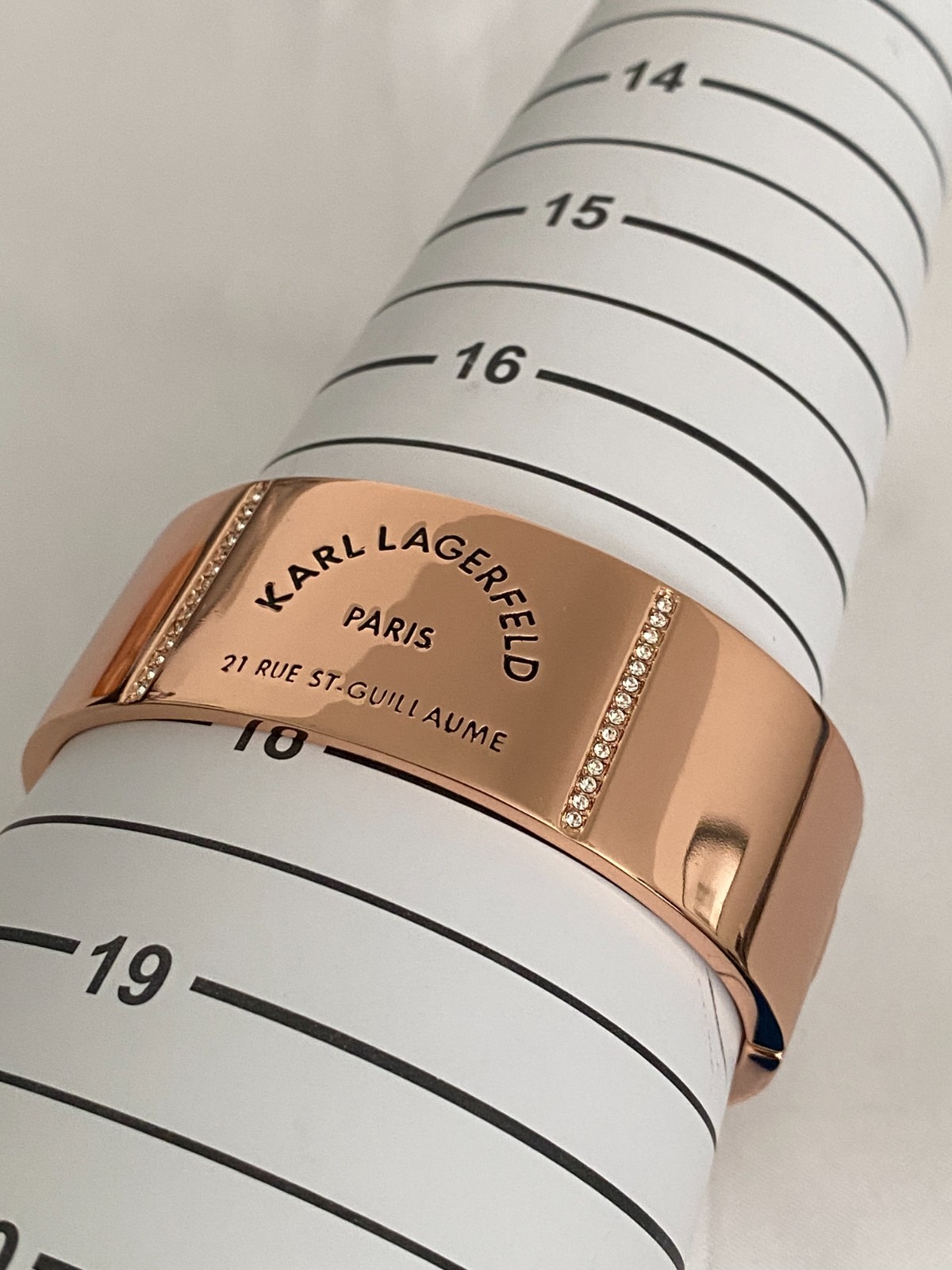 Karl Lagerfeld Rue St. Guillaume Large Bangle with Crystal from Swarovski