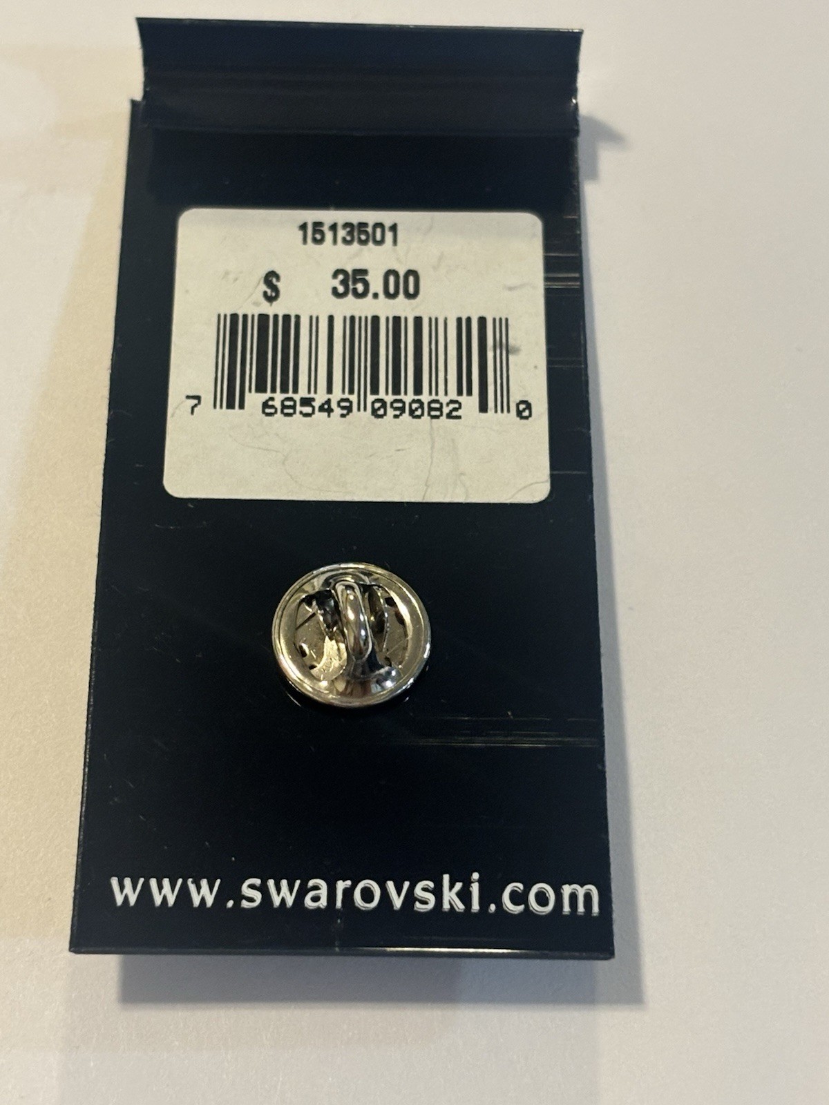Swarovski Crystal American Flag Lapel Pin Patriotic USA Red White Blue New Card