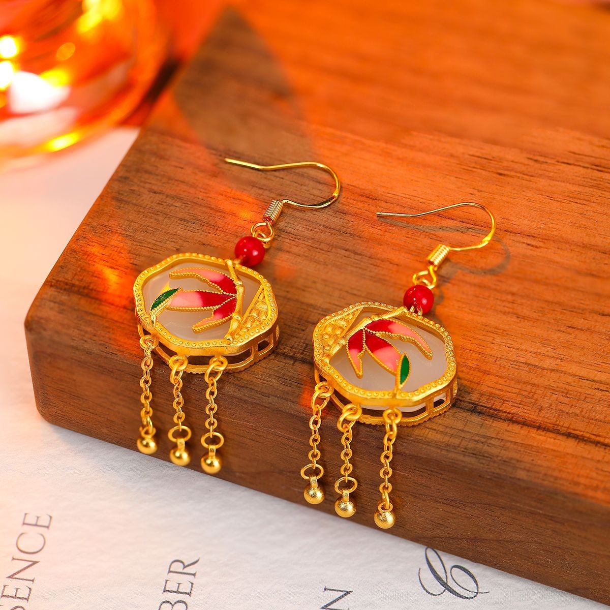 Chinese Style Tassel Earrings Fashionable Versatile Ear Jewelry