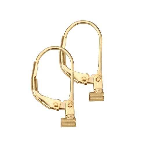 Earrings Converters Convert Post Earring to Lever Back Gold over Sterling Silver