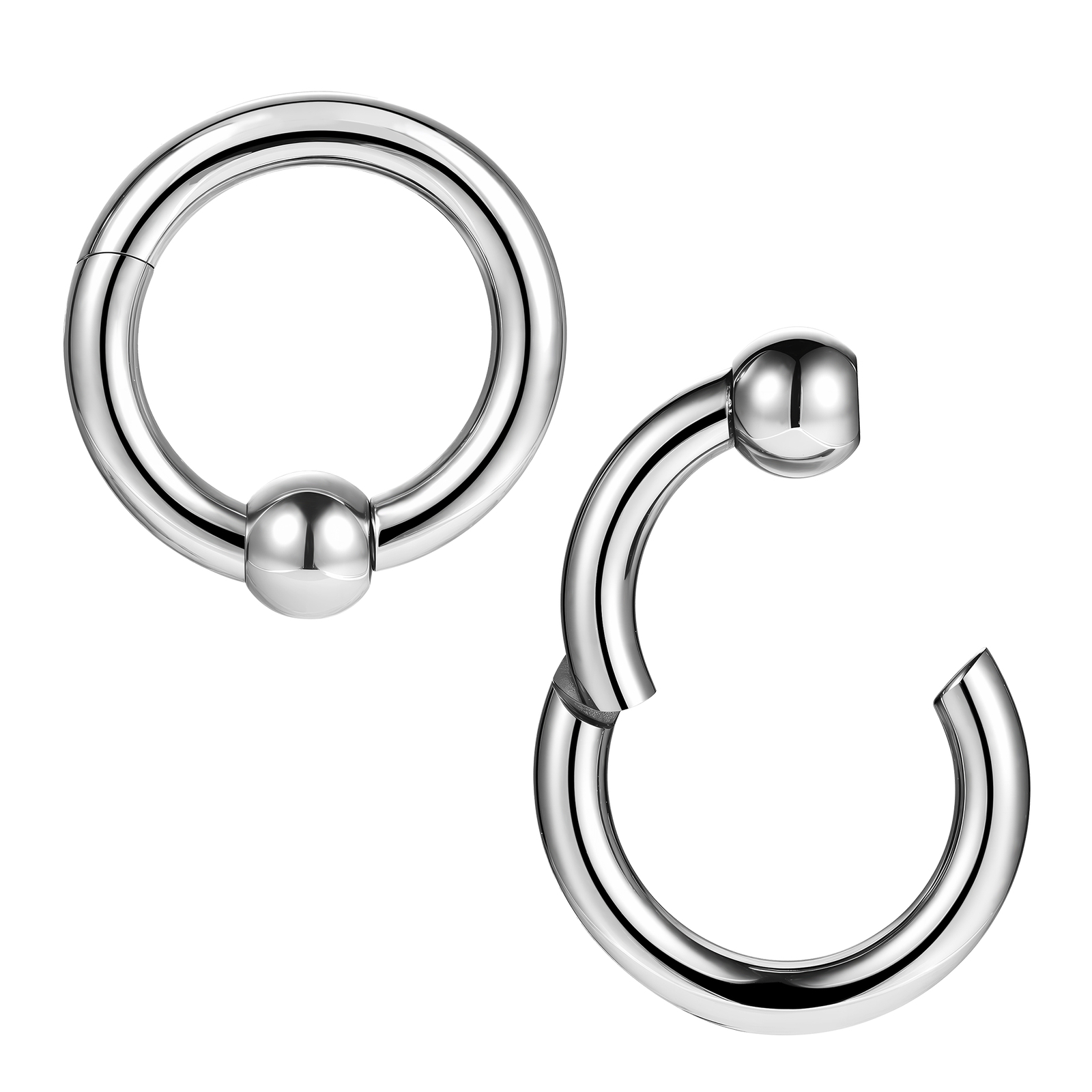 1 Pc Stainless Steel Hoop Earring Punk Large Gauge Earring Nose Piercing Jewelry