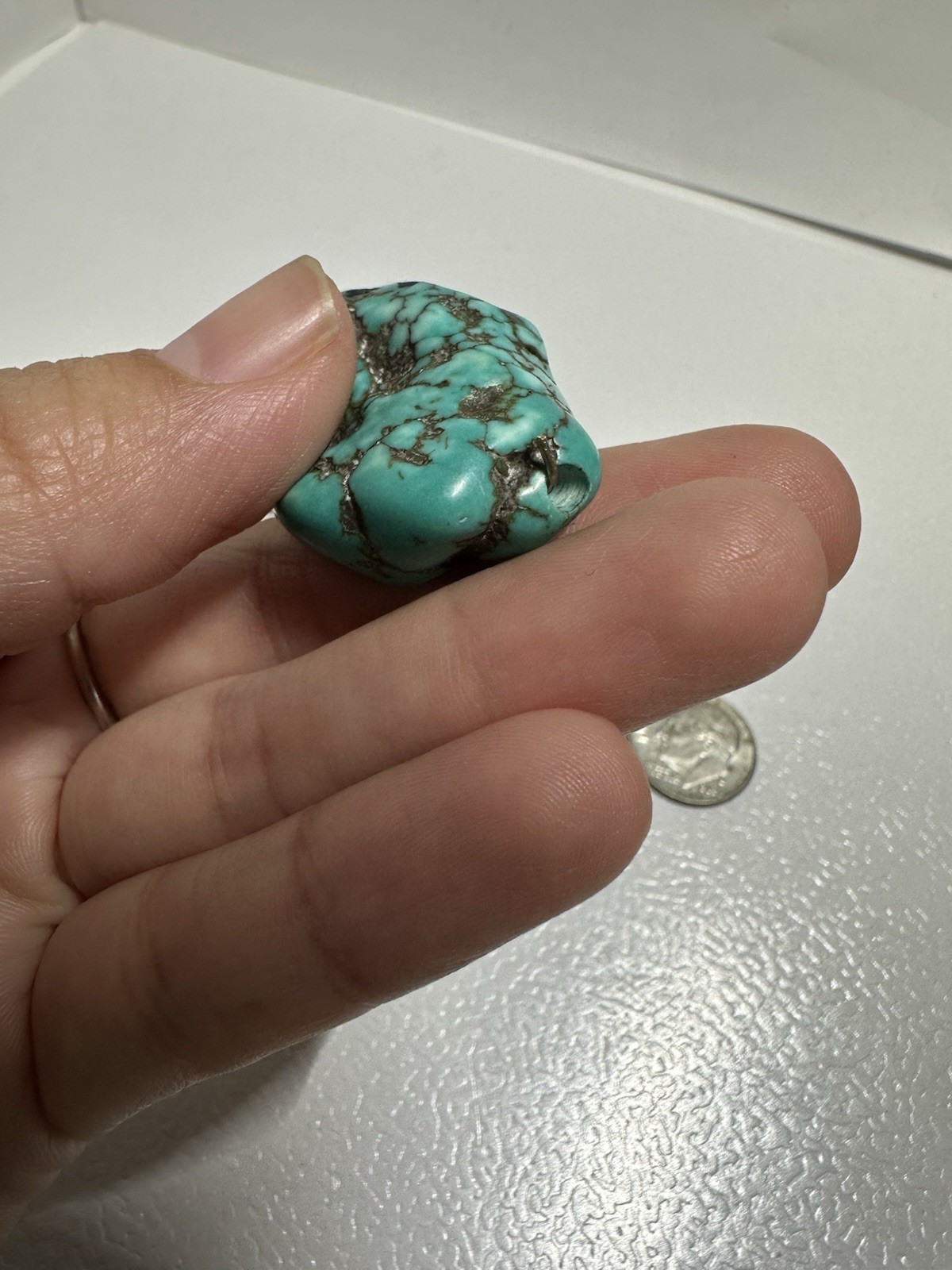 Turquoise Stone Chunk Pendant