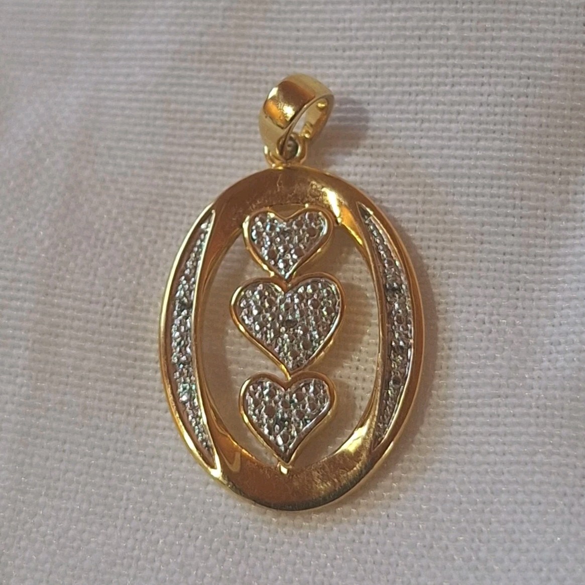 Vintage Danbury “My Daughter I Love You” 14k Gold Plated Charm/pendant