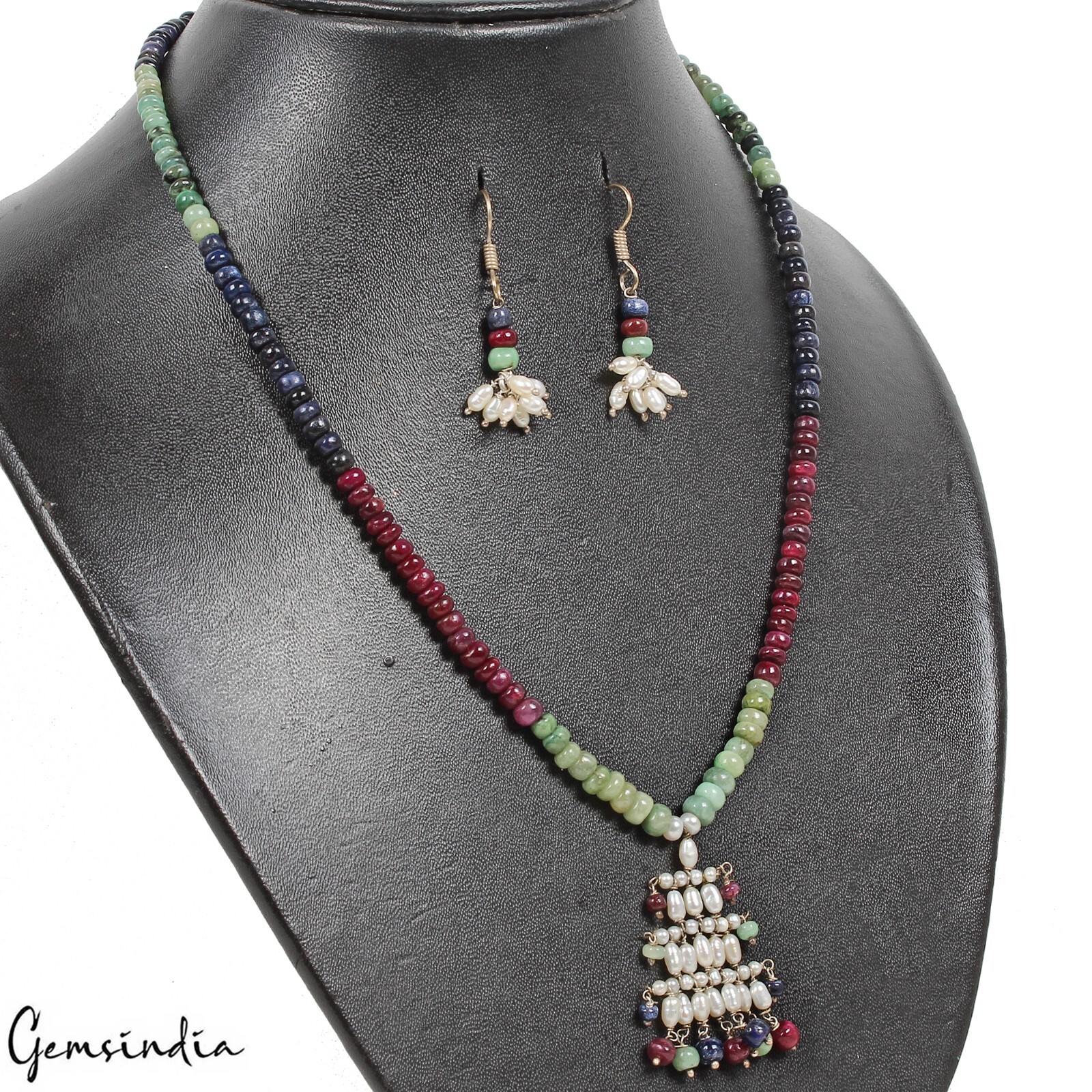 148.25 Ct Natural Multi Gems Handmade Round Beaded Gemstone Beautiful Necklace