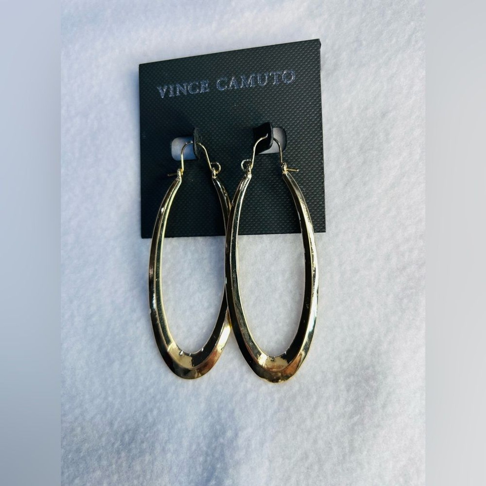 Vince Camuto Gold-Tone Oval Hoop Earrings