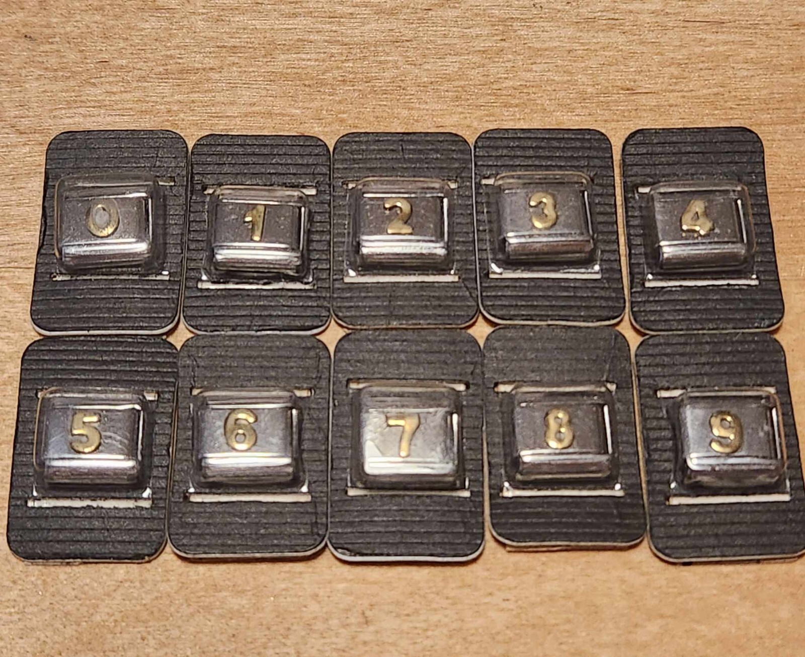 You Choose gold numbers 9mm italian charm bracelet link 0 1 2 3 4 5 6 7 8 9