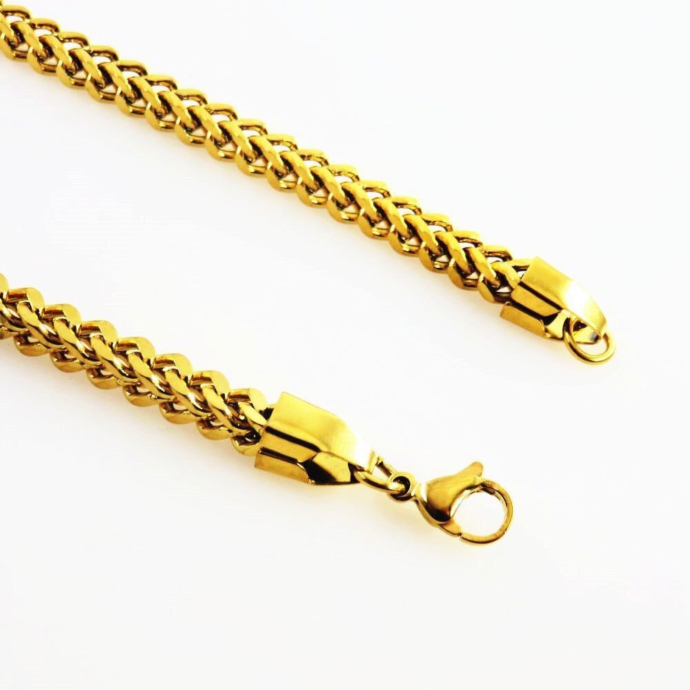 3mm Man Woman Stainless Steel Wheat Braided Foxtail Franco Chain 18″-30″