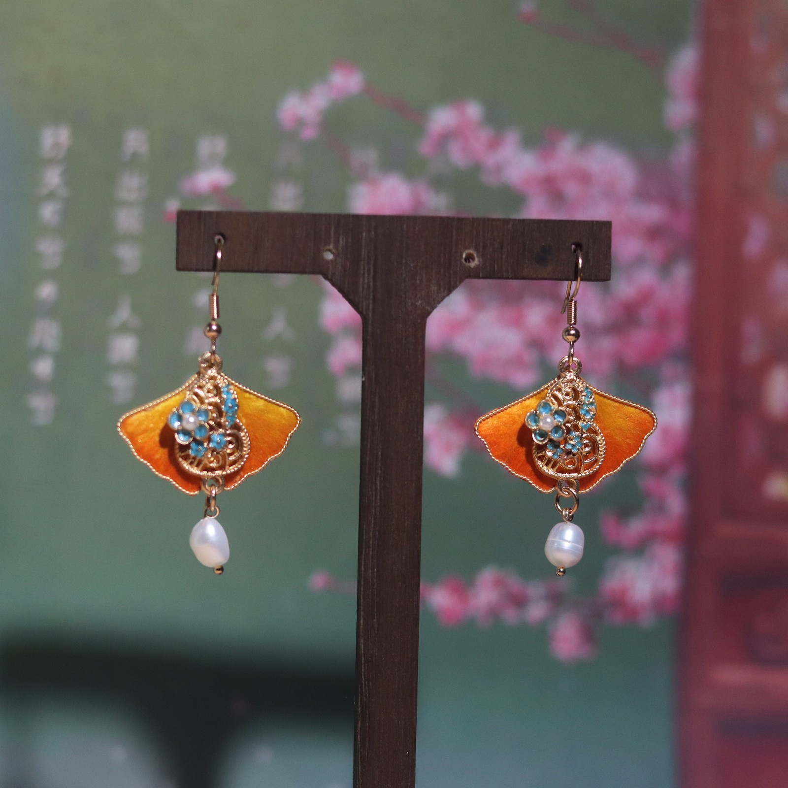 New Velvet Ginkgo Earrings Hanfu Chinese Style Classical Hair Accessories