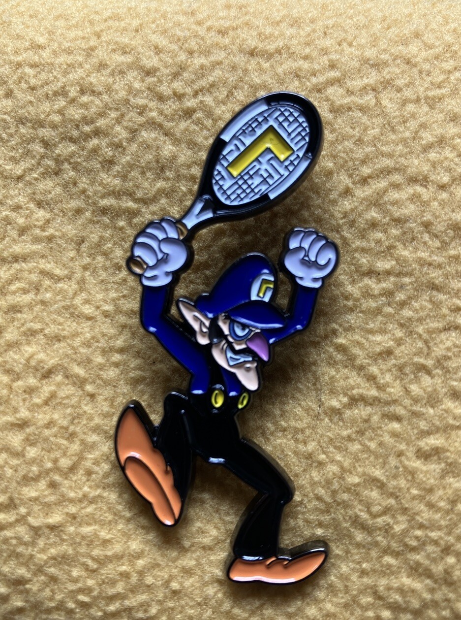 Waluigi Enamel Pin – Mario tennis – Nintendo 64