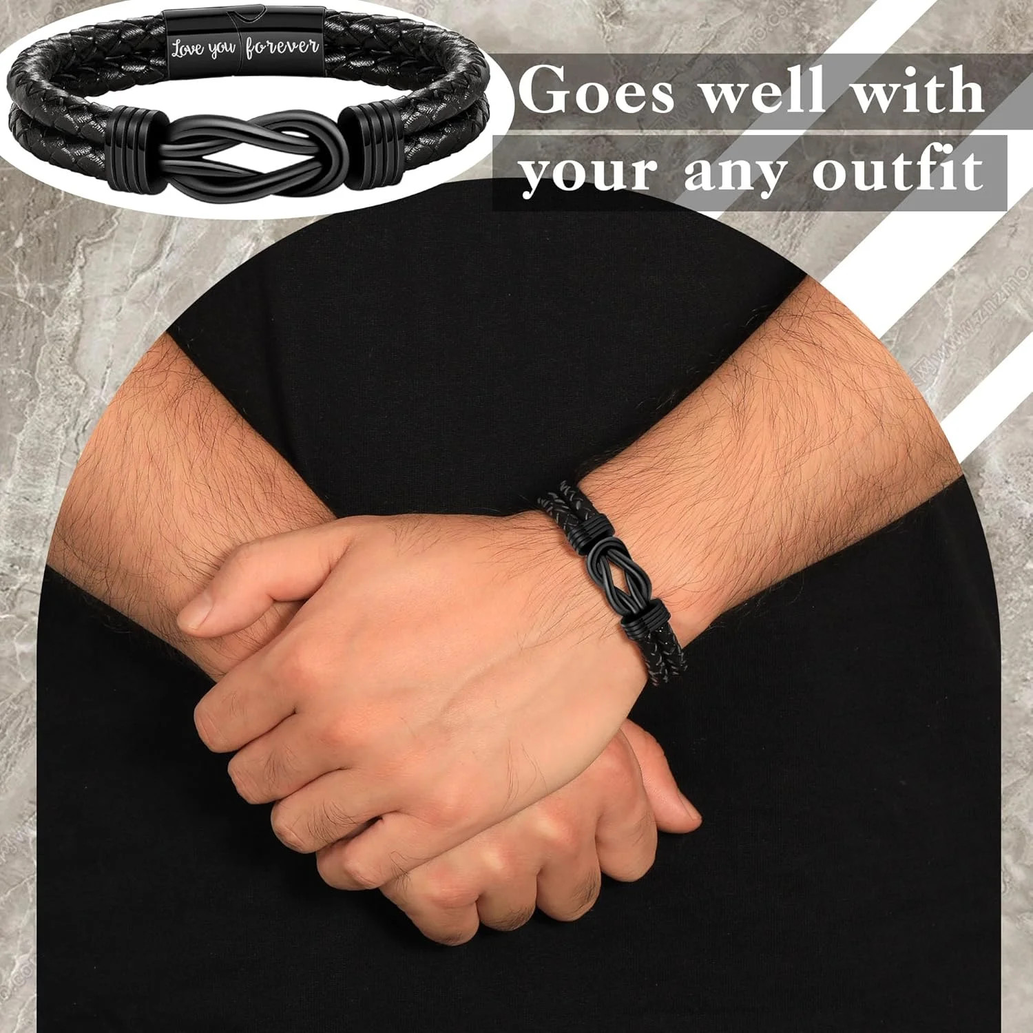 To My Son Gift for Son Bracelet Love from Mom, Dad Forever Birthday, Graduation