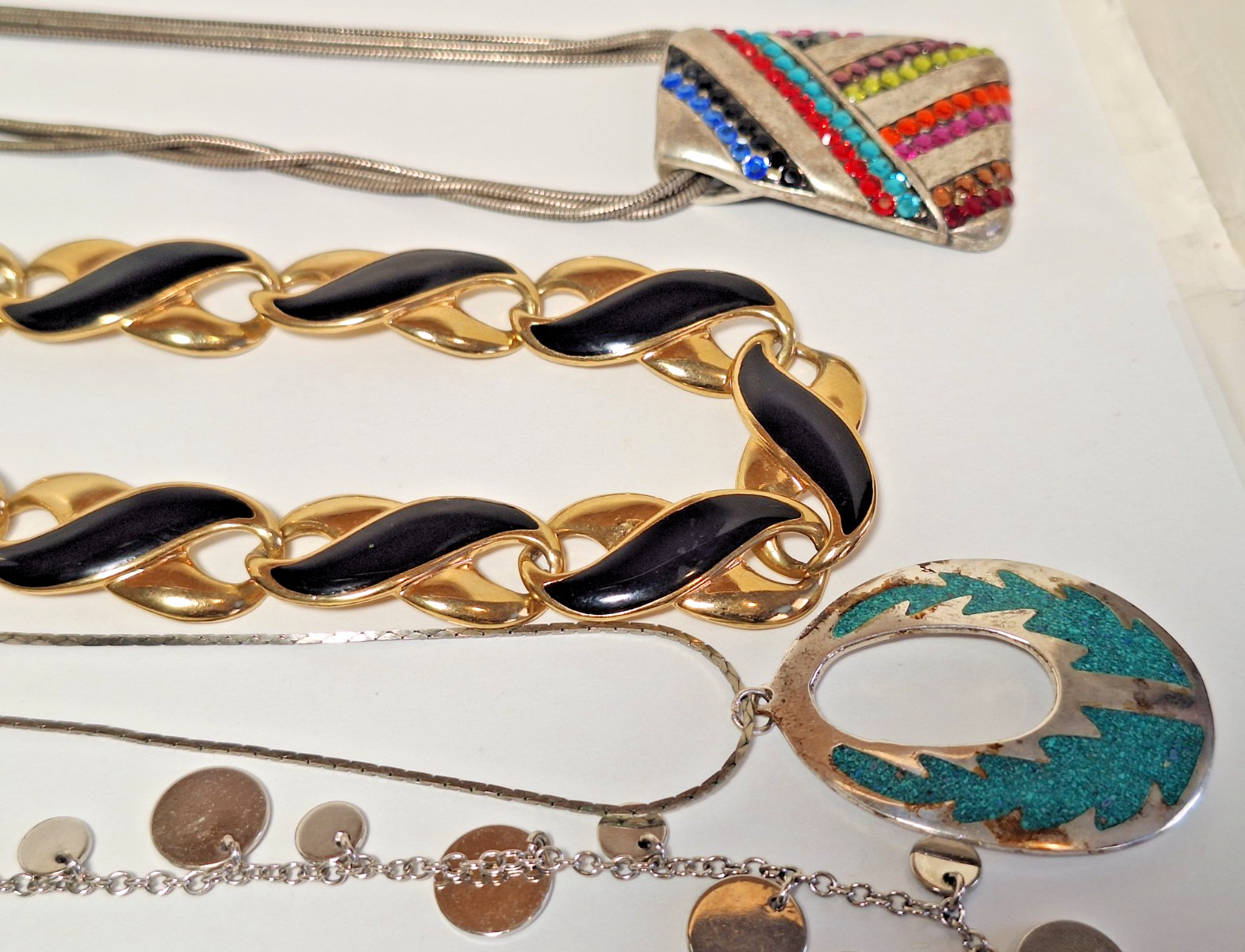 Lot of 5 Branded, Unbranded Fashion Necklaces & 1 With Sterling Silver Pendant