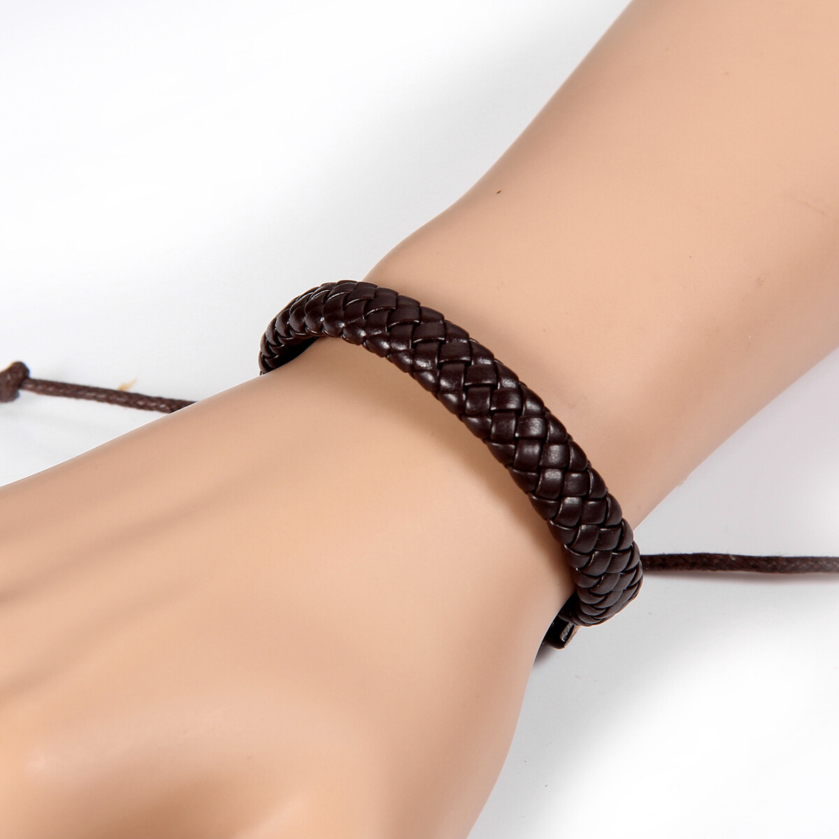 Men’s Women’s Wrap Braided Leather Bracelet Cuff Bangle Adjustable Wristband