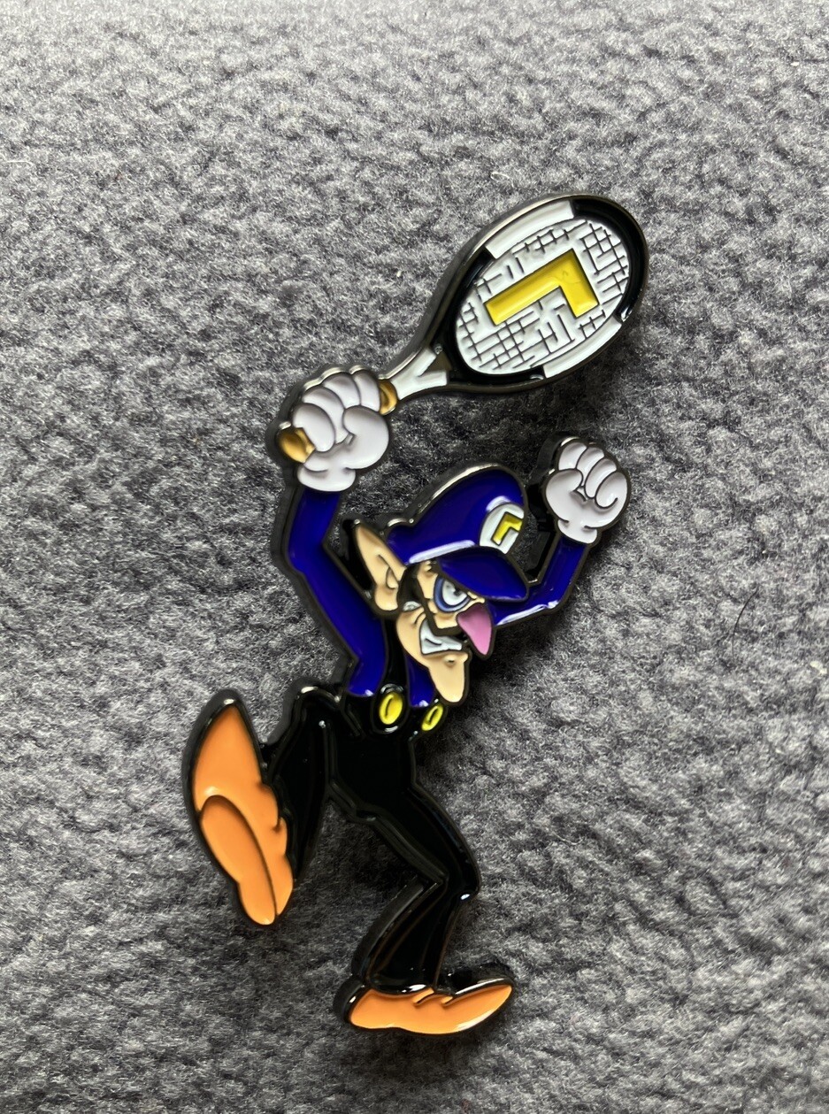Waluigi Enamel Pin – Mario tennis – Nintendo 64