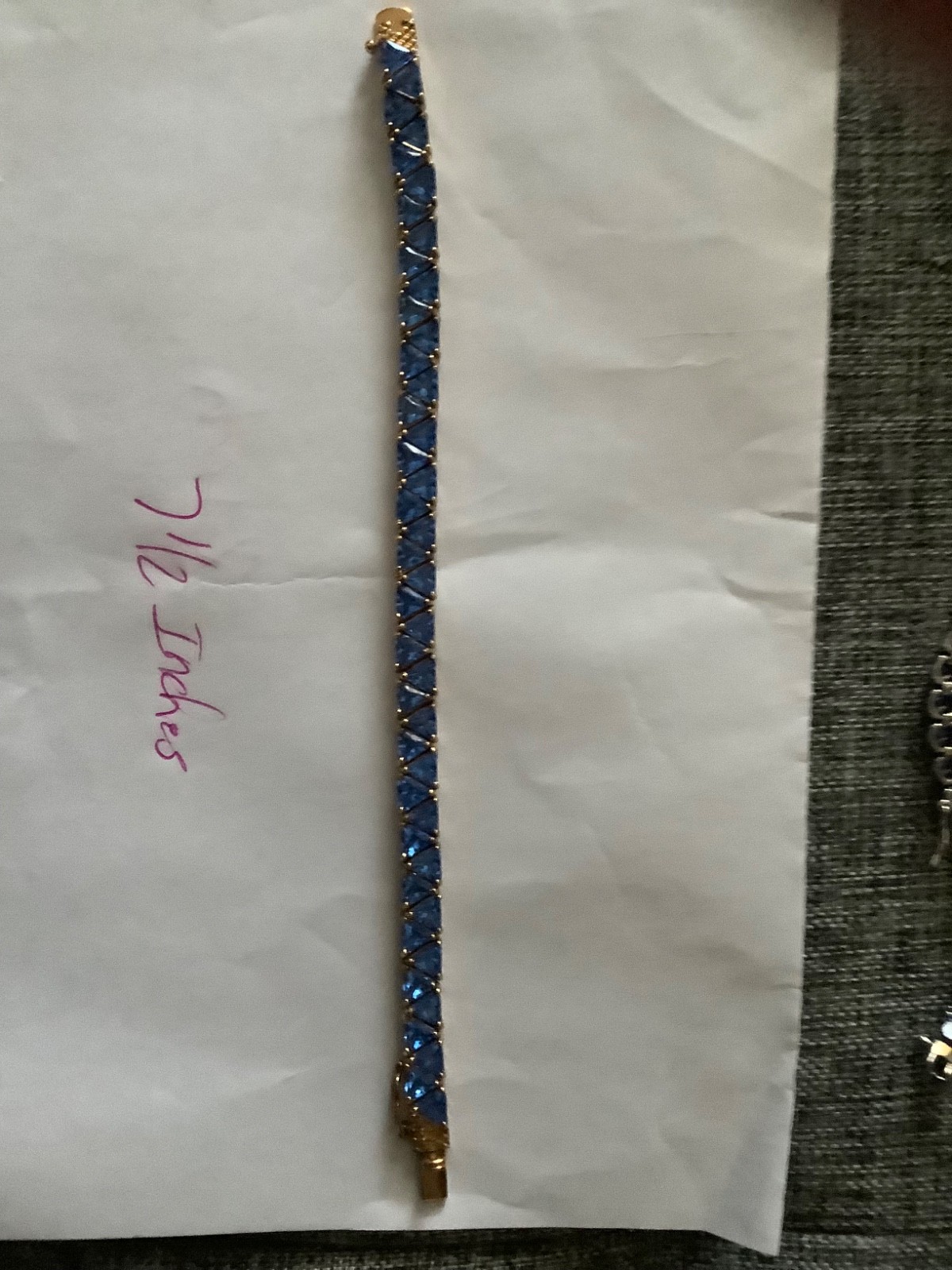 Rare Suzanne Sommers 7.5 Blue Trillant Bracelet