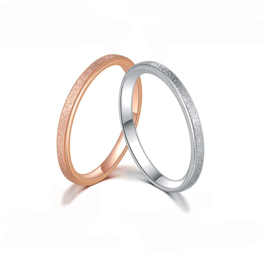 2mm Silver Gold Plated Stainless Steel Stackable Stardust Ring Band SZ 3-10